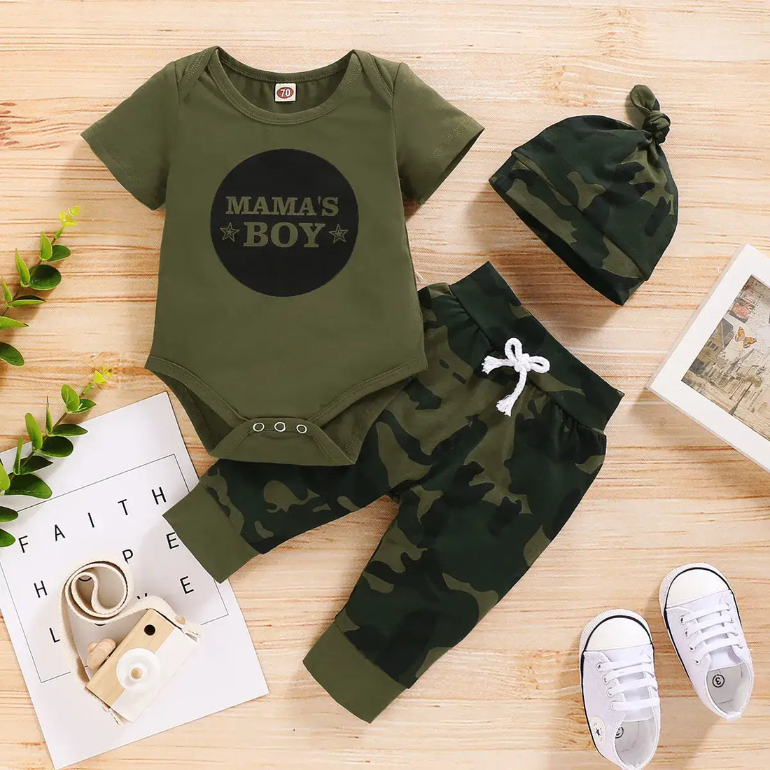 Baby Boy Baby Girl Clothes Set Letter Print