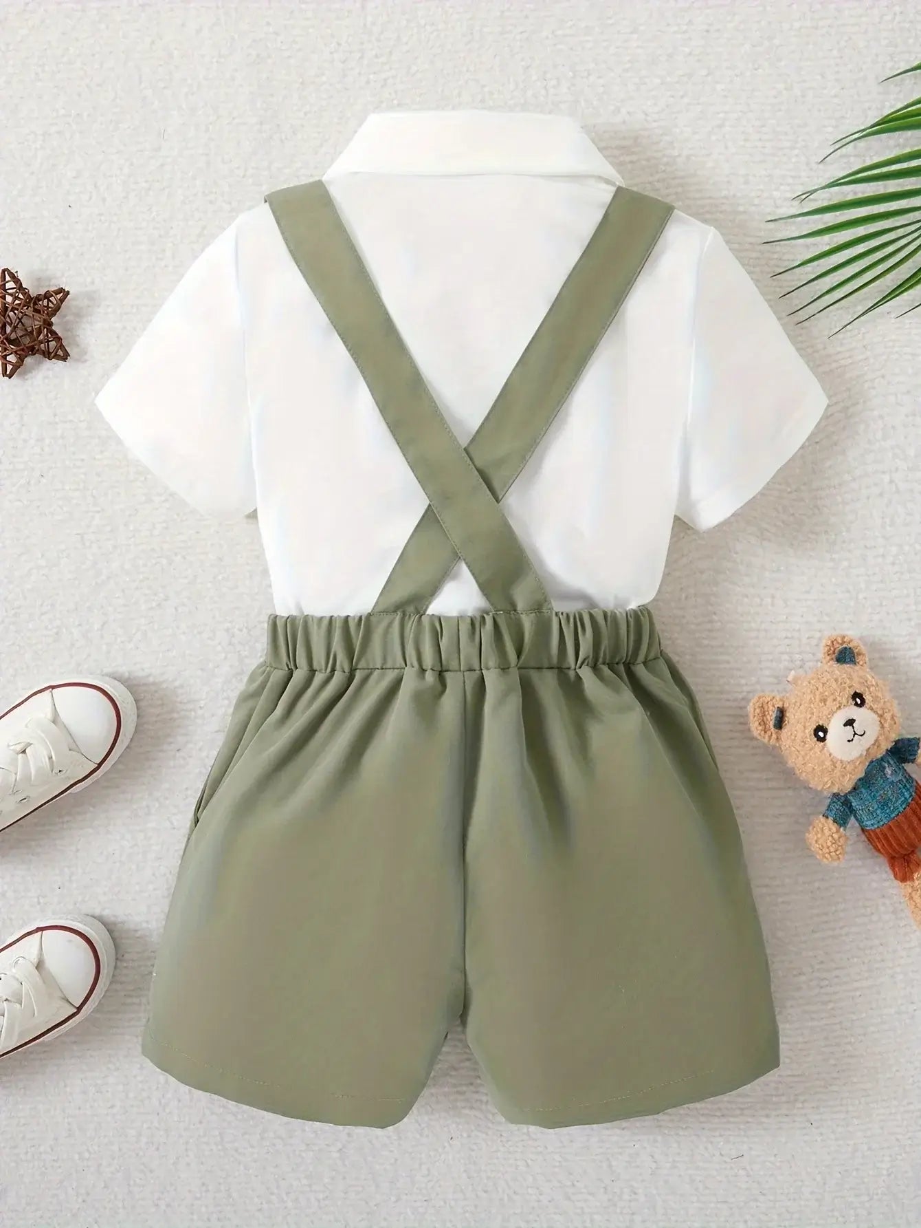 Boys Summer Set Bow Short Sleeved Shirt &amp; Shorts