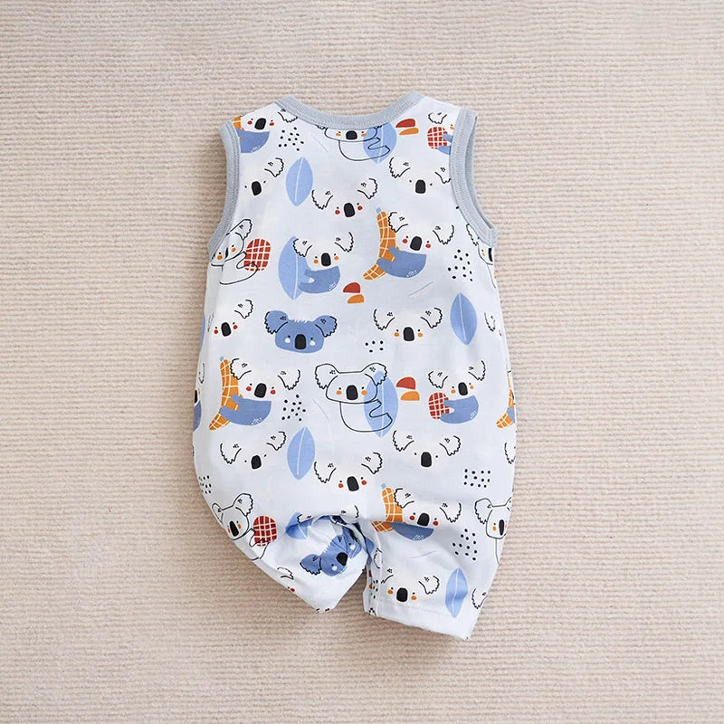 Newborn Clothing Cute Cartoon Animal Print Rompers