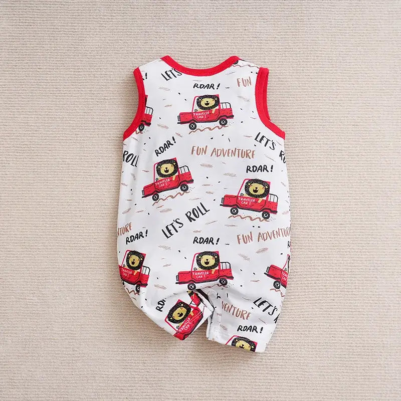 Newborn Clothing Cute Cartoon Animal Print Rompers