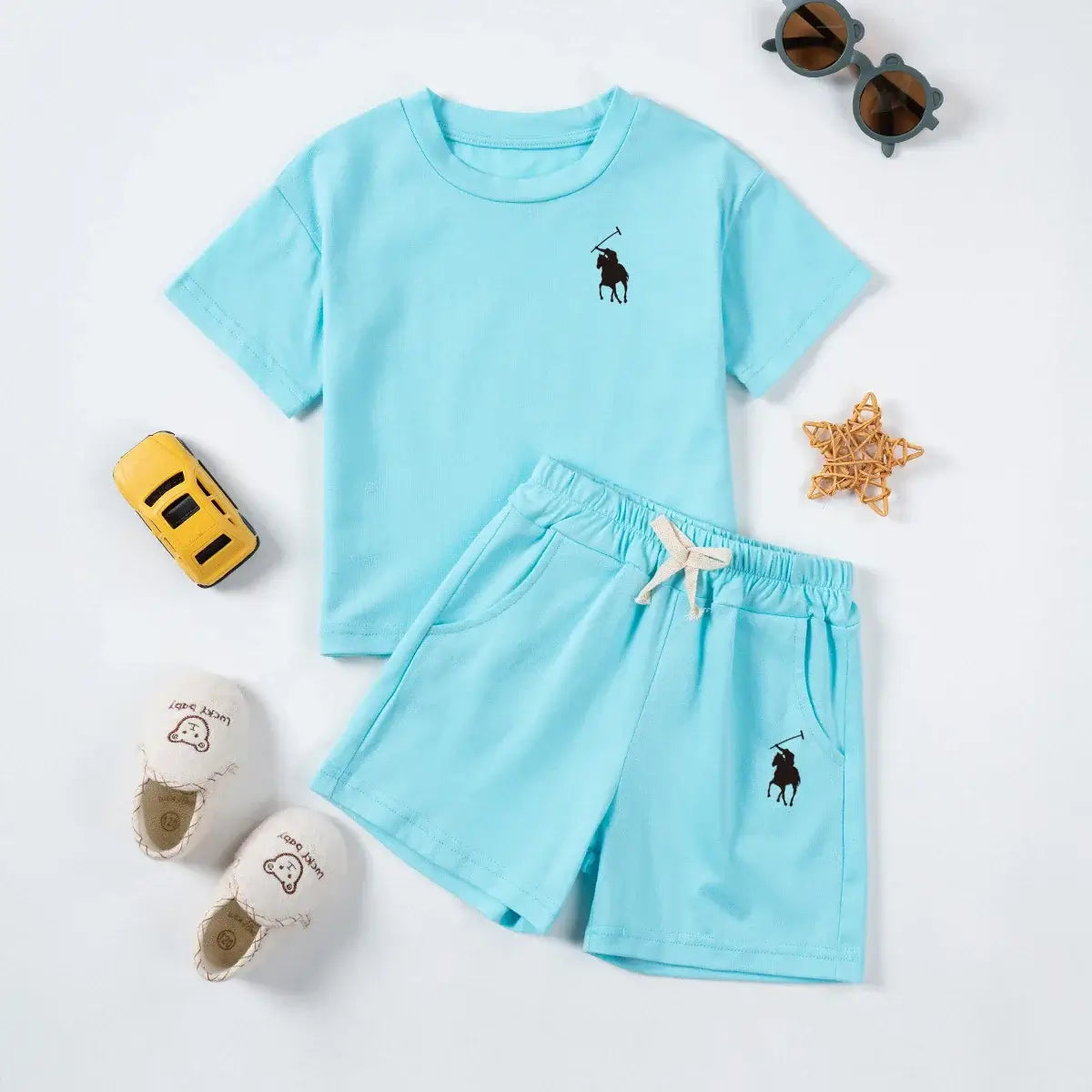 Toddler Girl &amp; Boy Summer Clothes - Printed Sports Sets