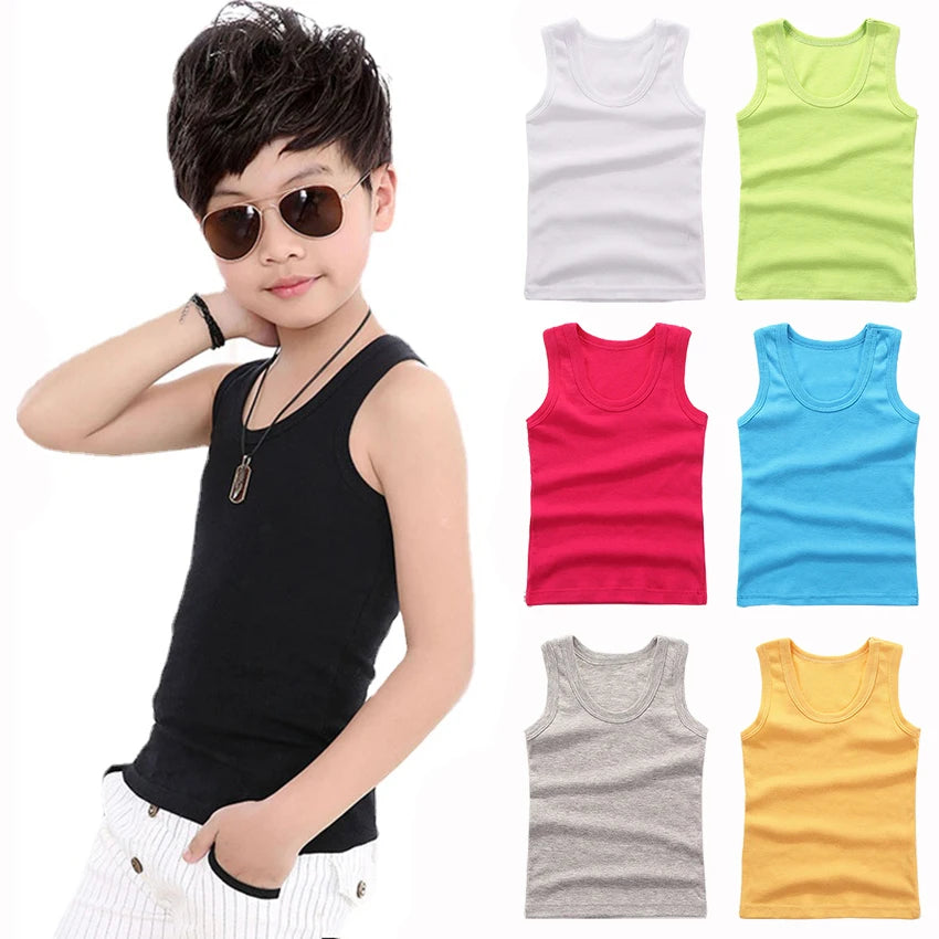 Kids Underwear Boys Vests for Summer - Elancoloze